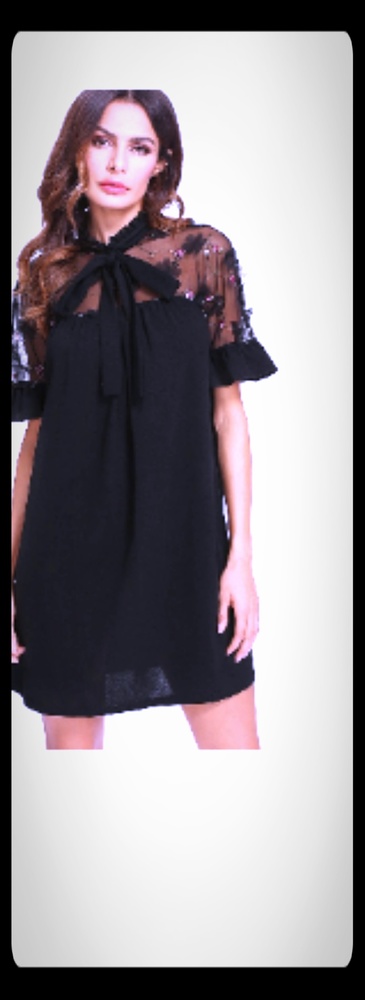 Short sleeve Black Floral dress